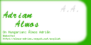 adrian almos business card