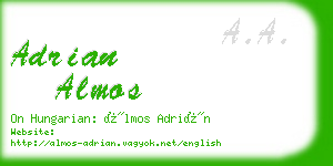 adrian almos business card